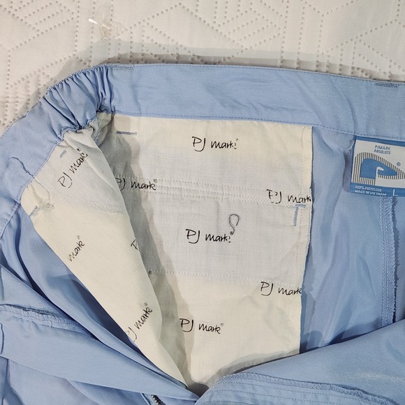 PJMark Shorts Cargo Mens  Vintage Baggy Y2K Blue 5 Pocket Long Length relaxed L - Picture 5 of 15